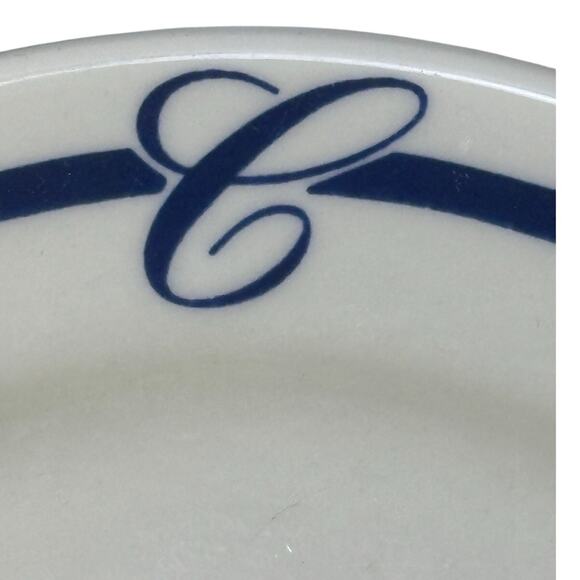 Homer Laughlin USA Vintage 6.25" Bread & Butter Plate 'C' Monogram-Set of 6 - Picture 3 of 5